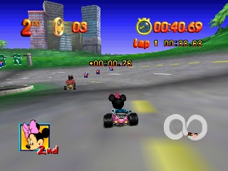 Mickey no Racing Challenge USA (Japan) In game screenshot